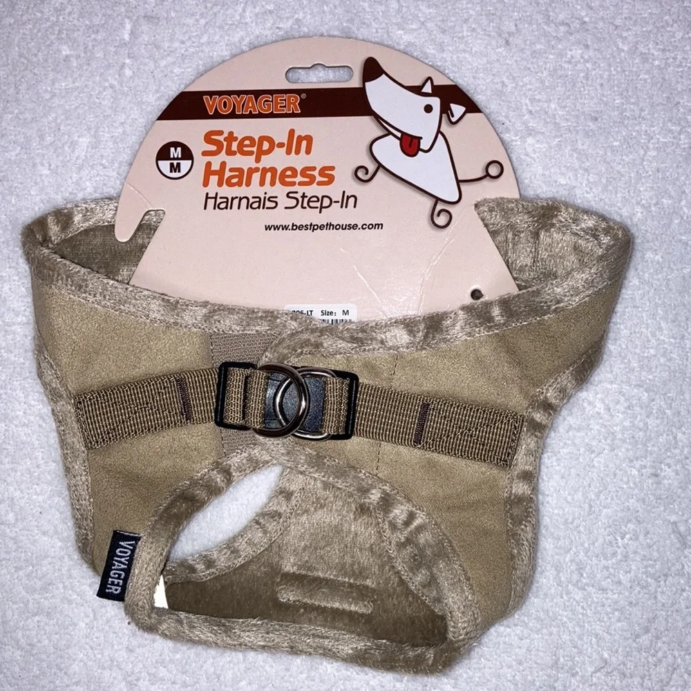 5/$20 New voyager step-in harness medium 16-18 in plush suede like tan